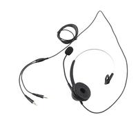 SALALIS Call Center Headset Mono Noise Cancelling Premium for Online Courses and Call Centers, 2m Cable Length