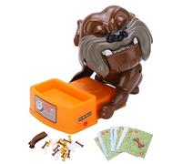 SALALIS Dog Bite Finger Toy Evil Dogs Tricky Game for Age 5 Kids and Parents,ABS Plastic Material,16 Card 24 Bone Set