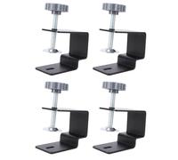 SALALIS Drawer Front Panel Installation Clamps 4Pcs Adjustable Stainless Steel Drill Hole Guide for Cabinet Woodworking 0.65-2in