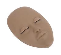 SALALIS Eyelash Extension Mannequin Head Lifelike Removable Eyelids for Makeup Practice Training for Professional Use Silicone (Brown)