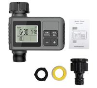SALALIS Garden Watering Timer Durable Automatic Sprinkler Timer with Rain Delay for Lawn and Plant Care, Programmable, IPX5 Rainproof (UK Thread)