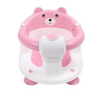 SALALIS Infant Bathing Chair Secure Non Slip Baby Sit Up Bath for Bathroom Ergonomic Newborn Shower Stool Toddler Bath for Parents Plastic 12.4x15.94in (Pinkish)