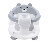 SALALIS Infant Bathing Chair Secure Non Slip Baby Sit Up Bath for Bathroom Ergonomic Newborn Shower Stool Toddler Bath for Parents Plastic 12.4x15.94in (Grey)