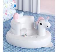 SALALIS Inflatable Cute Animal Pattern Baby Chair Soft Comfortable Large Base PVC Inflatable Infant Chair for Kids