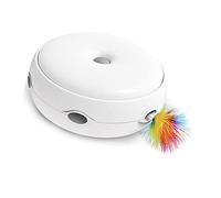 SALALIS Interactive Cat Feather Turntable with Sound and Light for Cat Kitten, Durable Electric Toy for Loneliness Reduction, ABS Material