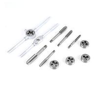 SALALIS M6-M12 Screw Nut Thread Taps Dies Set Durable Hand Tool Kit Practical for Vehicles and Machinery Fast Tapping Tools 12pcs