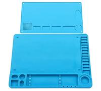SALALIS Magnetic Heat Insulation Silicone Pad Anti-Static Mat for Soldering Repair Large 18.9x14.2in and Small 9.6x16.1in 2 Pack
