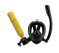 SALALIS Mini Diving Tank Face Cover Kit Lightweight Multi-Functional for Snorkeling Diving Activities (Yellow)
