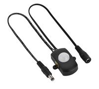 SALALIS Mini PIR Infrared Motion Sensor for Led Strip, Adjustable Delay Range, Human Infrared Sensor Power for Home Security System (Black)