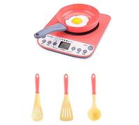 SALALIS Mini Plastic Stimulation Kitchen Set for Creative Pretend Play with Cooking Knowledge for Kids Above 3 Years Old (Red)
