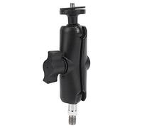 SALALIS Motorcycle Camera Holder 360° Adjustable Metal Bracket for Sports Cameras and Mobile Phones, Black, Includes 1 Bracket and 1 Rubber Pad