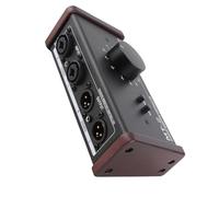 SALALIS Passive Stereo Volume Controller Premium XLR and 3.5mm Interface for Studio Monitor Large Knob Mute Control for Music Producers