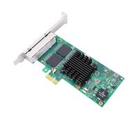 SALALIS PCI Express Network Card Stable Gigabit Transmission for Data Centers, Machine Systems Support for I350 Chip 1000Mbps 4 RJ45 Ports PCIE 2.1 X1 Network Adapter for Server Desktop PC