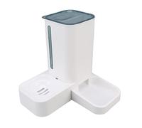 SALALIS Pet Automatic Feeder Large Capacity Gravity Food and Water Dispenser for Cats Dogs, Wet Dry Distinction, 2 in 1 Feeder, Ideal for Travel, Plastic Material