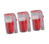 SALALIS Queen Bee Marking Cage Plastic Lightweight One Handed Bee Marker Bottle for Beekeepers, Capturing Tagging Queen, 3Pcs for Beekeeping Enthusiasts (Red)