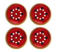 SALALIS RC Beadlock Wheel Strong Aluminum Alloy Brass Weight Block for RC Car High Stability for Watchman FMS FCX24 1/18 1/24 (Red)