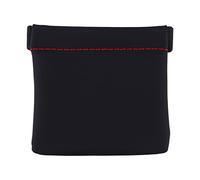 SALALIS Soft Elastic Earbuds Pouch Case, PU Leather Carrying Pouch Case Bag Pocket Earphone Case Universal Headphone Pouch Portable Earbuds Bag (Black)