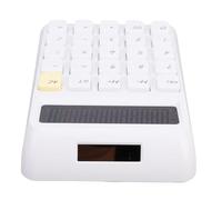 SALALIS Solar Calculator Responsive Basic Standard Cute Mechanical 12 Digit Calculator for Study Material: ABSColor: BlackQuantity: 1 (White)