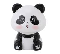 SALALIS Solar Nodding Panda Figurine Vibrant Luck Wealth Ornament for Home Office Car Decor, ABS Material (Heart Eyes)