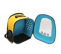 SALALIS Space Capsule Pet Backpack Durable and Breathable Cat Dog Carrier for Outdoor Travel 16.5x14.6x9.8in (Yellow)