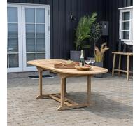 Salamanca Oval Extending Garden Dining Table - 6-10 Seater - Teak Wood - 180cm-240cm