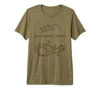 Salamander Friend Herpetology Hand Drawn Illustrations Premium T-Shirt