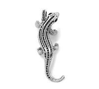 Salamander Pave Pendant, Heart 925 Sterling Silver Pendant Jewelry Europe Rebel Accessories Gift For Men Women Girls