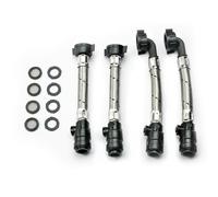 Salamander Pumps - Anti-Vibration Couplers - AV2-2 Straight - 2 Angled - IV 15mm Hose to 15mm Push Fit Plastic Nut - Hose Attachments