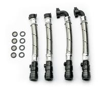 Salamander Pumps - Anti-Vibration Couplers - AV4-2 Straight - 2 Angled - IV 22mm Hose to 22mm Push Fit Plastic Nut - Hose Attachments