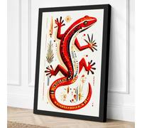 Salamander's Journey Canvas Wall Art Print 24x16 Inch