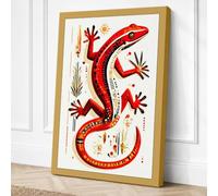 Salamander's Journey Canvas Wall Art Print 24x16 Inch