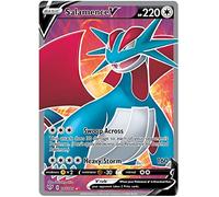 Salamence V 185/189 Full Art Ultra Rare Pokemon Card (Darkness Ablaze) + 1x TitanCards® Toploader