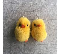 SALAN Cute Chick Pom Pom Pendant Drop Earrings For Women Fluffy Fur Ball 3d Cartoon Animal Dangle Earrings Fashion Jewelry