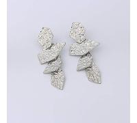 SALAN Gold&silver Color Metal Clip On Earrings No Pierced Women Party Statement Jewelry Ear Clips Accessories