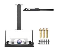 Salange Adjustable Projector Ceiling Mount with Tray,Universal 3-in-1 Projector Shelf for Ceiling and Wall,Support 45° Tilt Bracket for Projector/Camera,Holds up to 22lbs,Hidden Cable Routing,Black
