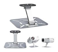 Salange Desktop Projector Stand,180° Rotation Projector Wall Mount,Projecor Ceiling Mount with 1/4" Screw for Aurzen/Yaber/WiMiUS Most Projectors,Mini Wall Mount Bracket for Home Cinem,Office (Sliver)
