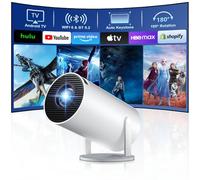 Salange Portable Mini Projector with WiFi6 Bluetooth,Smart Projector 4K 1080P Supported,Android 11,Auto Keystone,Outdoor Home Cinema Projectors Built-in Apps,4K Projectors for Bedroom [2025 Upgraded]