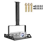 Salange Projector Mount Ceiling Height Adjustable Projector Ceiling Mount, Universal Projector Mount Concealed Cable Guide, Load Capacity up to 10 kg, for Home Cinema and Office,Black&white