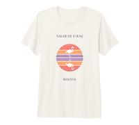 Salar de Uyuni Bolivia Flamingo Sunset Premium T-Shirt