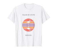 Salar de Uyuni Bolivia Flamingo Sunset T-Shirt