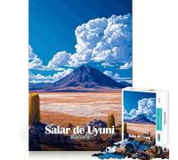 Salar De Uyuni Landscape Jigsaw Puzzles for Adults1000 Piece Mind Game Toy Anxiety Relief Neat Cut Art Collectible (38x52cm)