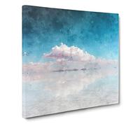 Salar de Uyuni Salt Flat in Bolivia Canvas Print | Gallery Wrapped 30mm Frame Wall Art | 20x20 inches | Ready to Hang | Modern Picture | Living Room Bedroom Lounge Office