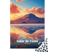 Salar De Uyuni Sunset Jigsaw Puzzle for Adults, 1000 Pieces, 38x26cm/1000pcs, Screen-Free Leisure, Weekend Downtime And Time at Home