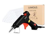 SALARA Hot Glue Gun 20W, UK Plug Mini Heats Up Glue Gun for Crafts, Hobby, Home Repairs, Fabric, Wood, Glass, Card, ON-Off Switch for DIY Arts (20 WATTS - Black)