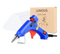 SALARA Hot Glue Gun 20W, UK Plug Mini Heats Up Glue Gun for Crafts, Hobby, Home Repairs, Fabric, Wood, Glass, Card, ON-Off Switch for DIY Arts (20 WATTS - Blue)