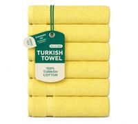 SALBAKOS Luxury Hotel and Spa Turkish Cotton Eco-Friendly Hand Towel Set Hand Towel 6 Pieces Yellow