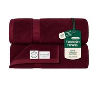 SALBAKOS Turkish Luxury Hotel and Spa Turkish Cotton, Organic, Eco-Friendly Bath Sheet (Set of 2) Bath Sheets 35"x70"- Qty 2 Wine