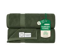 SALBAKOS Turkish Luxury Hotel and Spa Turkish Cotton, Organic, Eco-Friendly Bath Sheet (Set of 2) Bath Sheets 35"x70"- Qty 2 Green