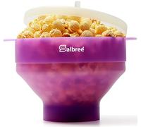 Salbree Microwave Popcorn Popper Maker Silicone Collapsible Bowl No Oil