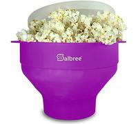 Salbree Microwave Popcorn Popper Maker Silicone Collapsible Bowl No Oil